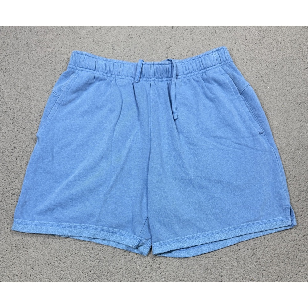 Nike Yoga Therma-FIT Shorts Mens Medium Blue Fleece 7 Inseam Athletic DM7831-462